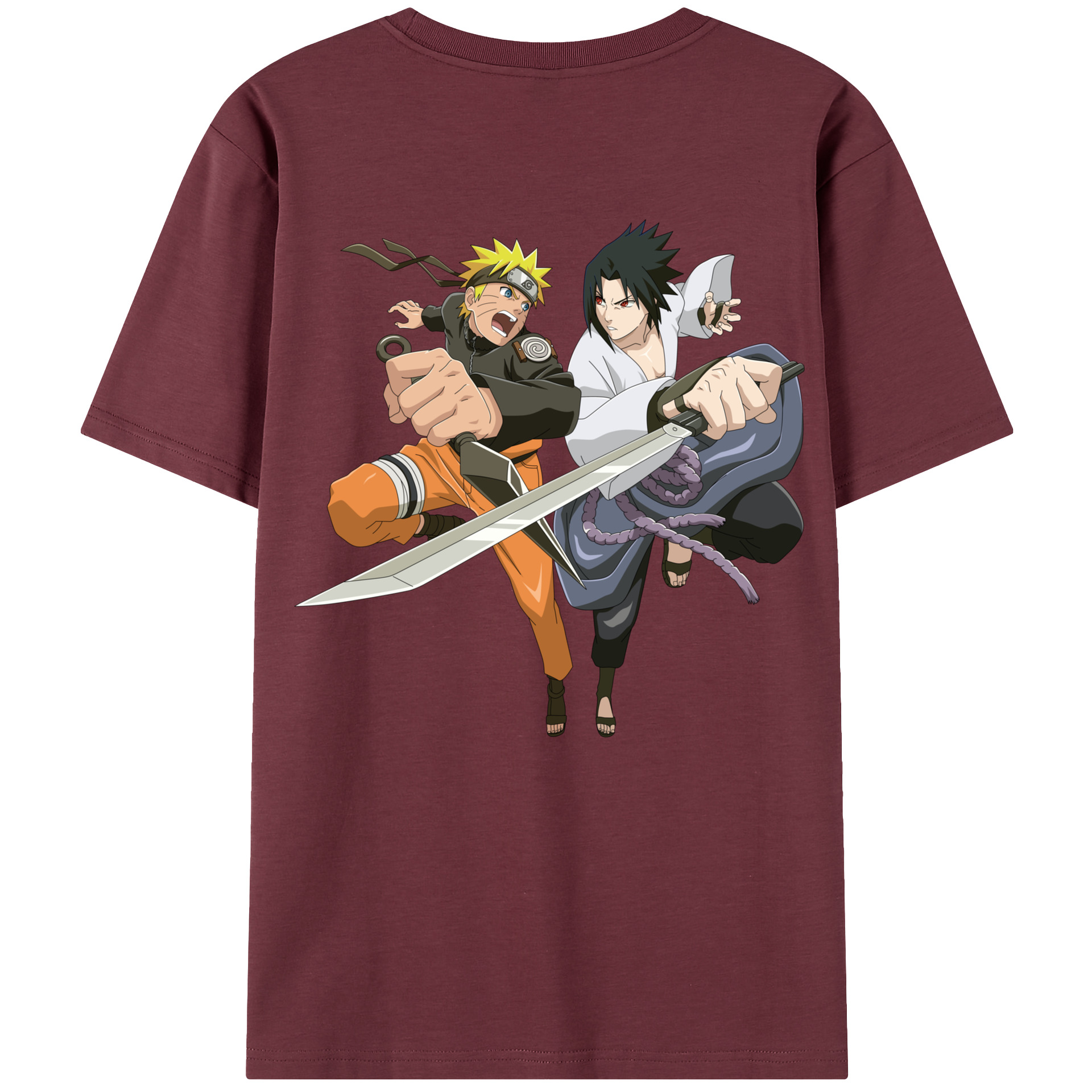 （画像用） NARUTO -ナルト- うずまき ナルト Uzumaki Naruto 綿100％半袖Tシャツ（背面プリント）
